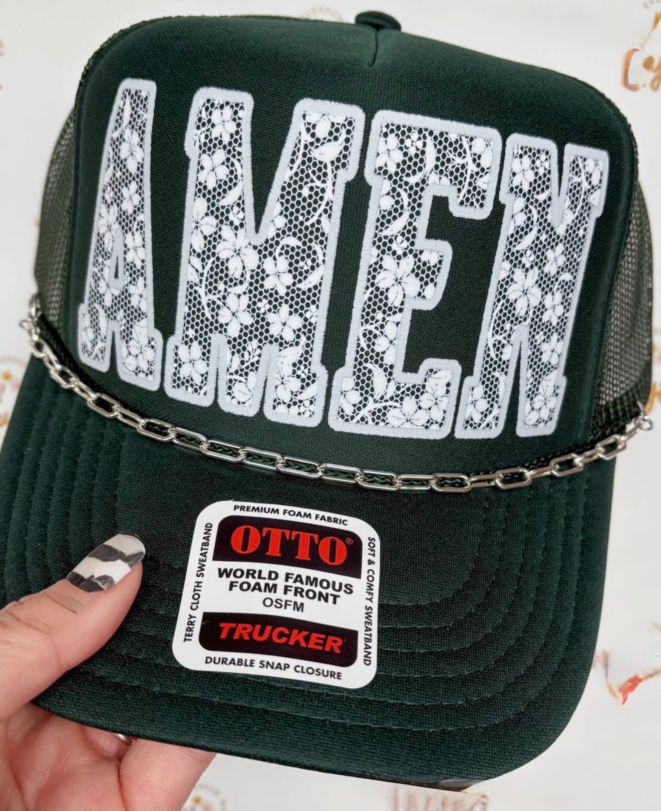 *Amen Trucker Hat w/Chain