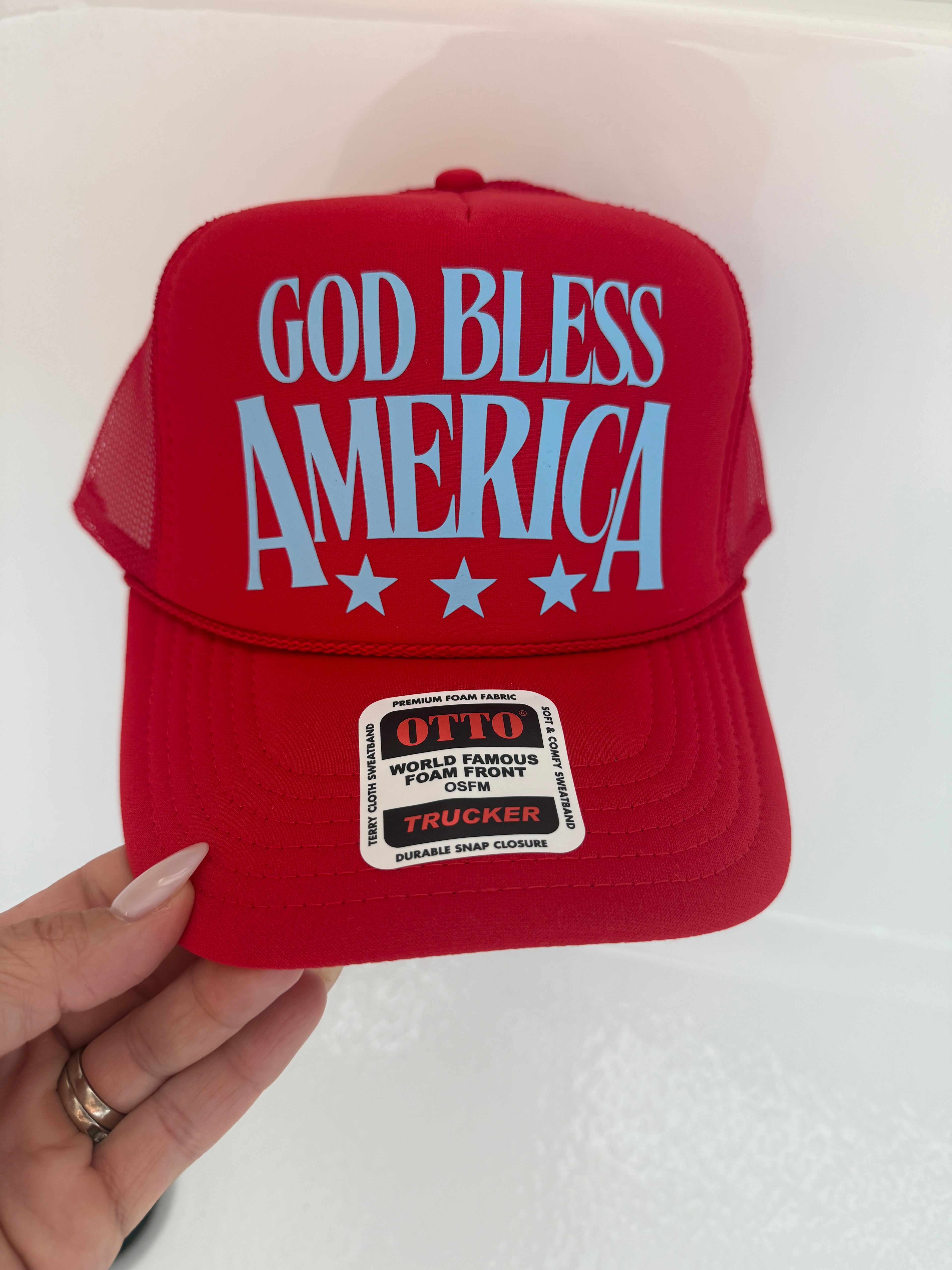 God Bless America Trucker Hat