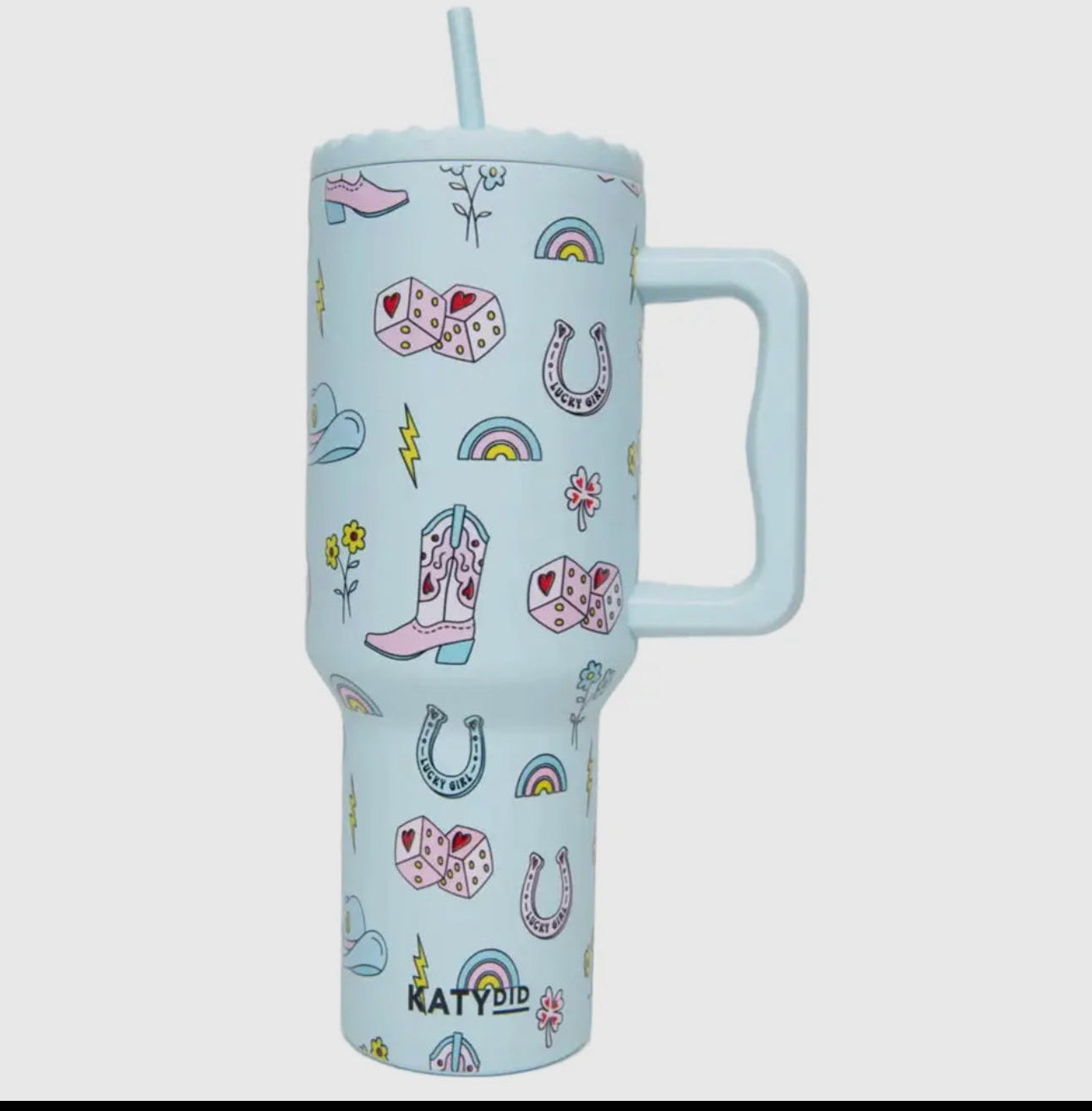 Lucky Girl Western Tumbler W/ Handle