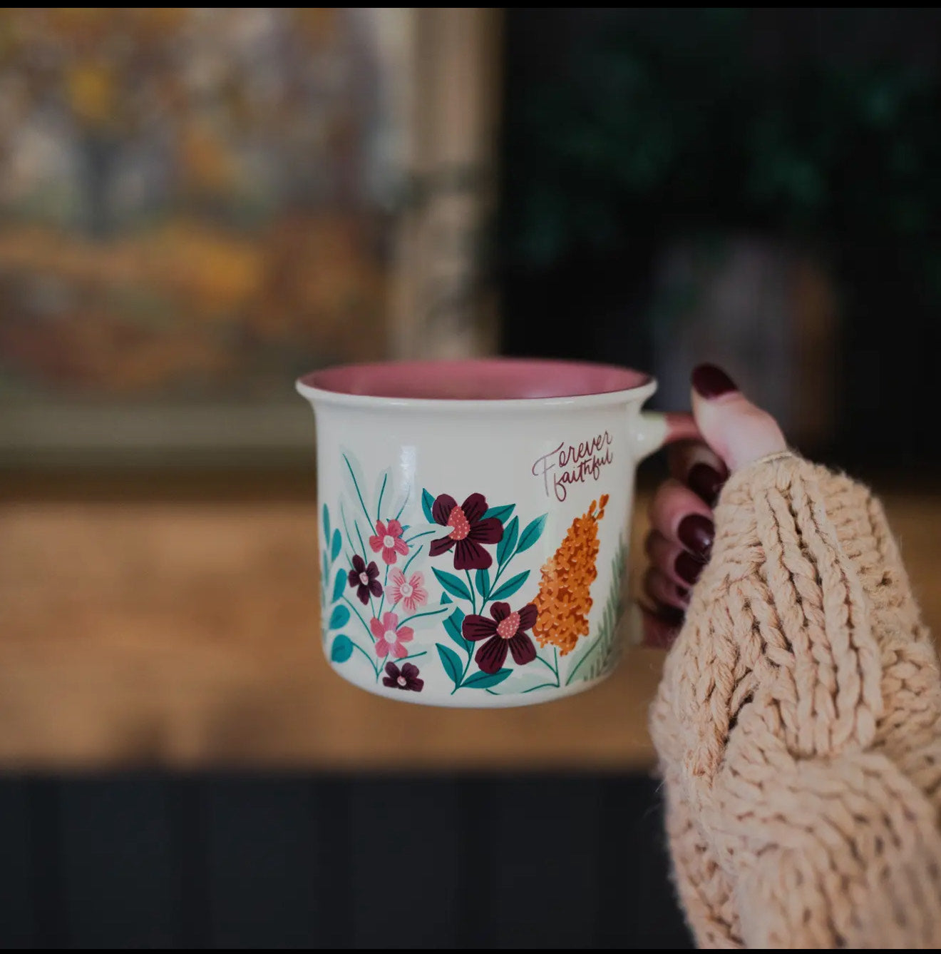 Forever Faithful Floral Mug