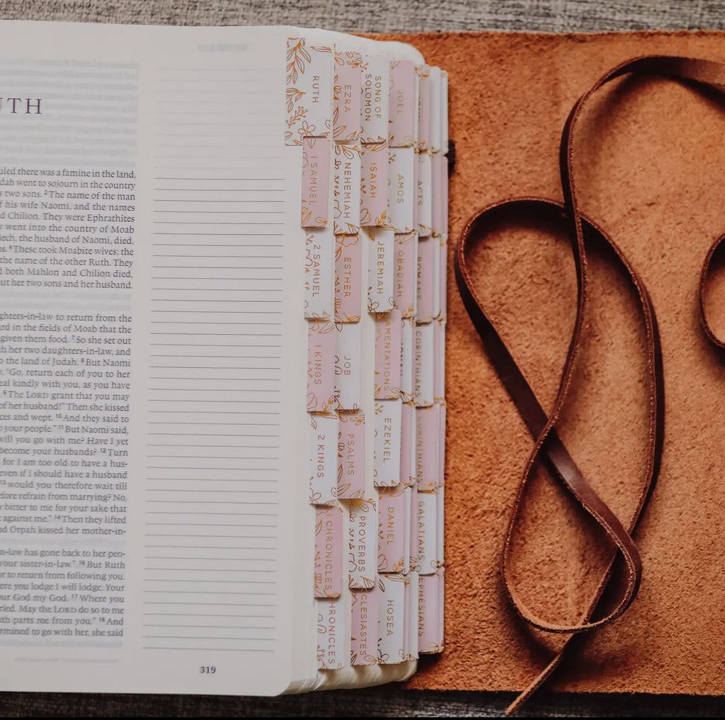 Gold Foil Bible Tabs - Dusty Pink