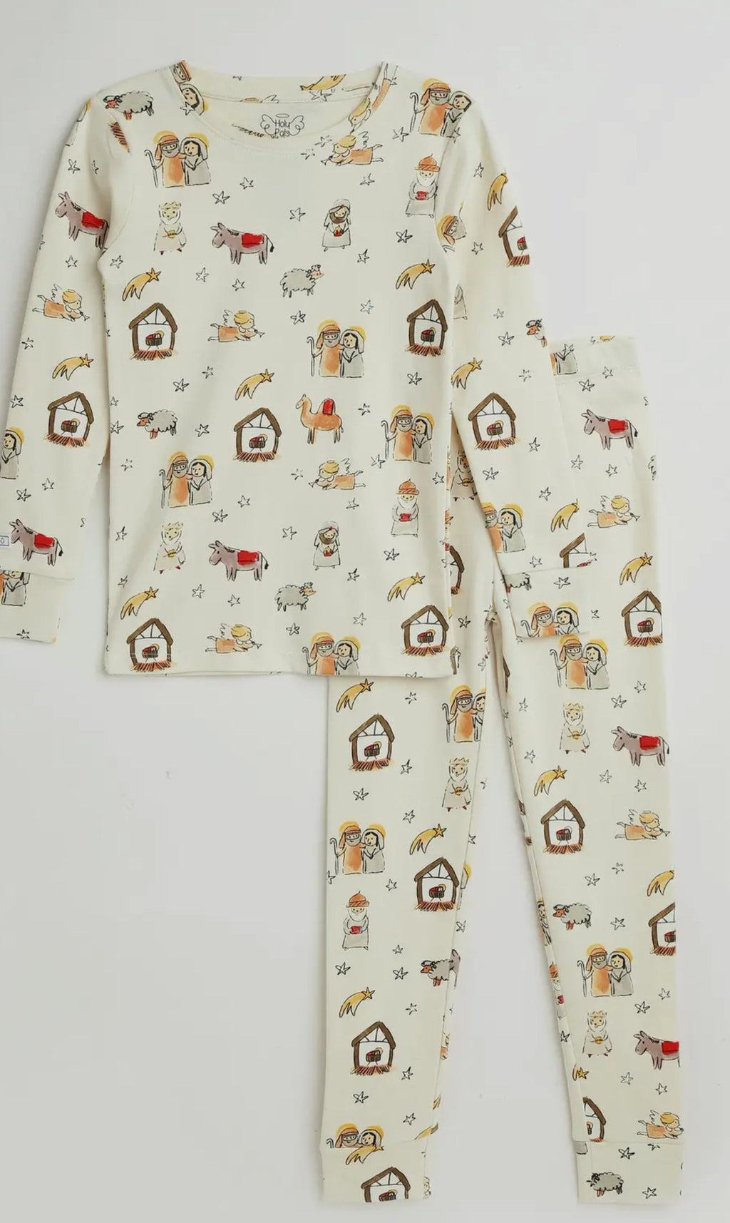 Away in a Manger Pj Long Sleeve Set Cotton