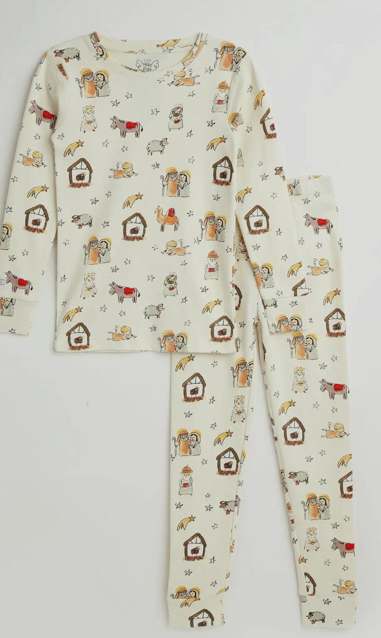 Away in a Manger Pj Long Sleeve Set Cotton