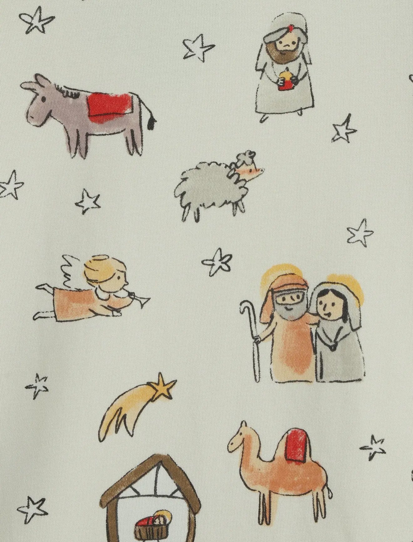 Away in a Manger Pj Long Sleeve Set Cotton