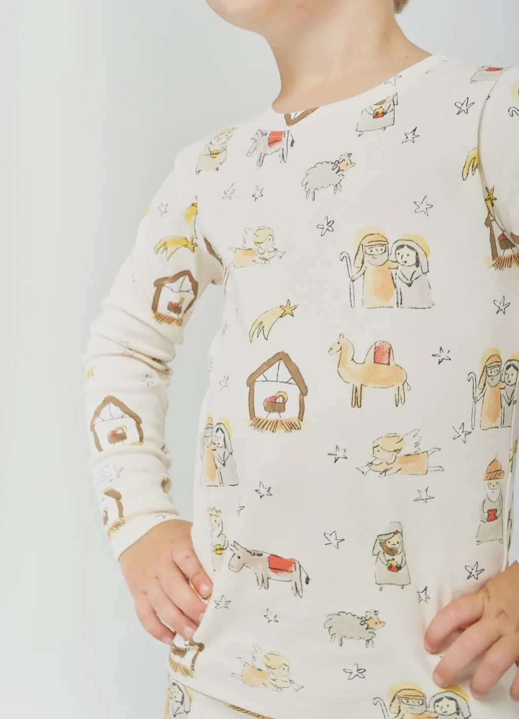 Away in a Manger Pj Long Sleeve Set Cotton