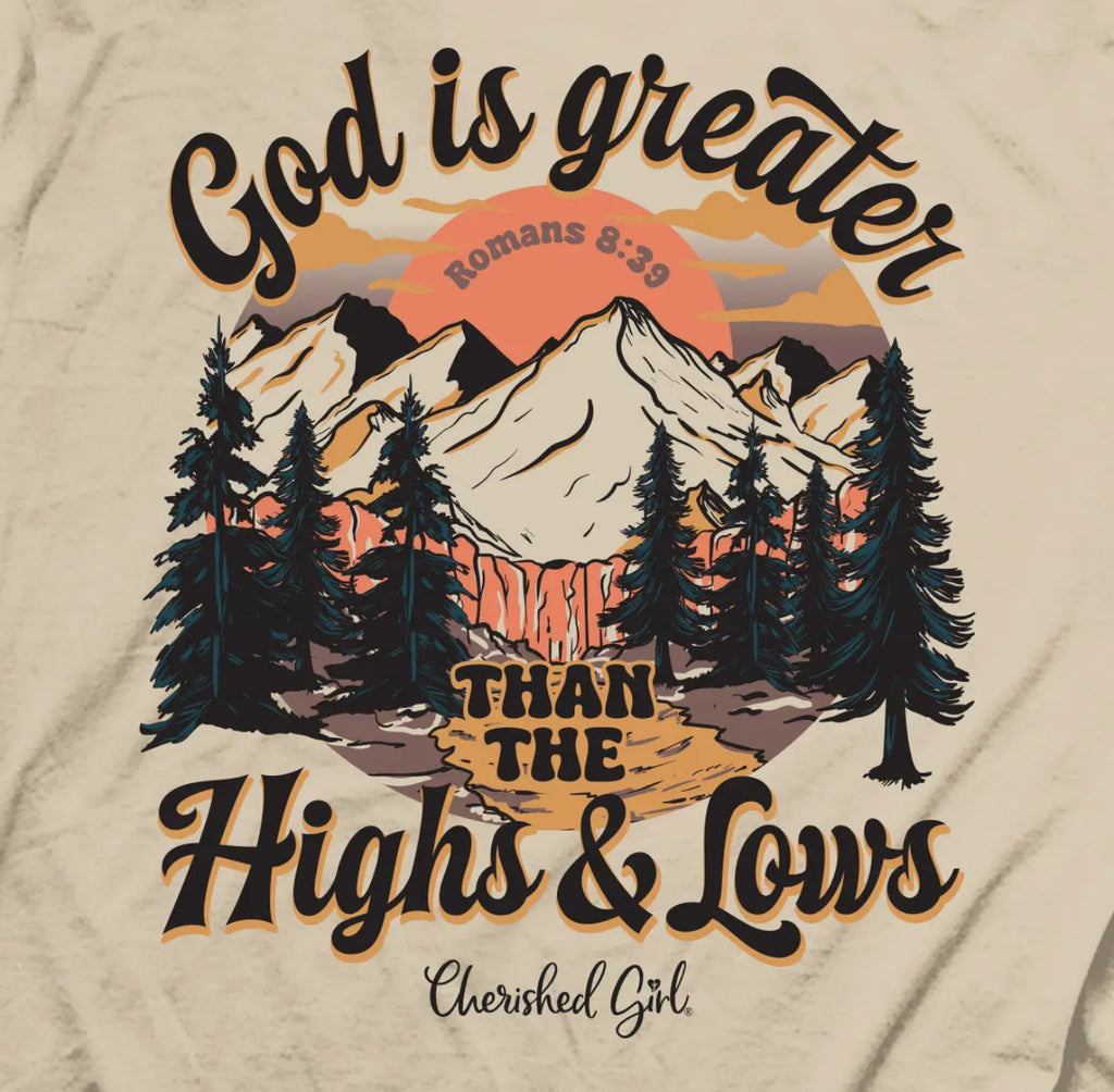 Cherished Girl Womens T-Shirt God Is Greater