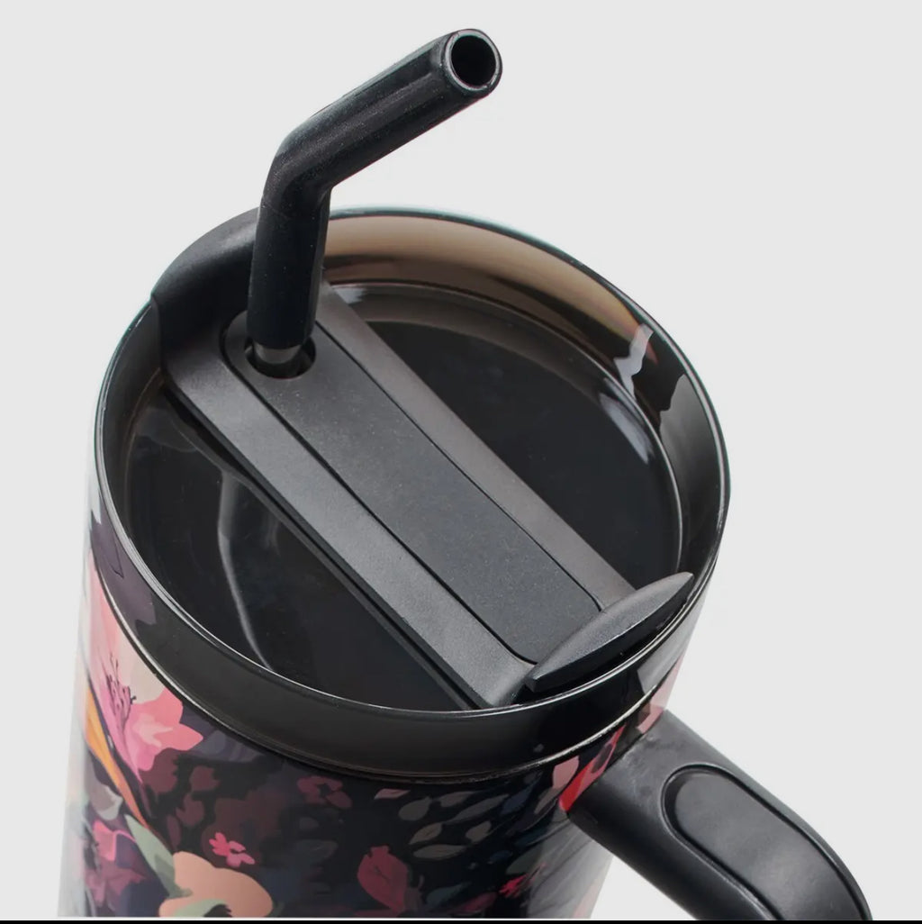 Black Tumbler W/ Straw "For I Know The Plans I Have For You"