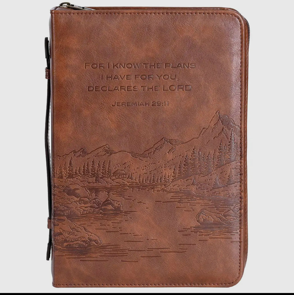| Bible Case For I Know the Plans Brown Lg